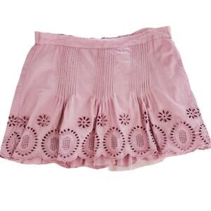 Aerie Light Pink Scalloped Hem Miniskirt with Tulle Lining Size XS